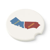 California House Divided Soapstone Car Coaster