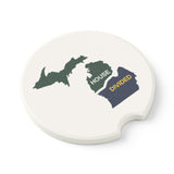 Michigan House Divided Soapstone Car Coaster