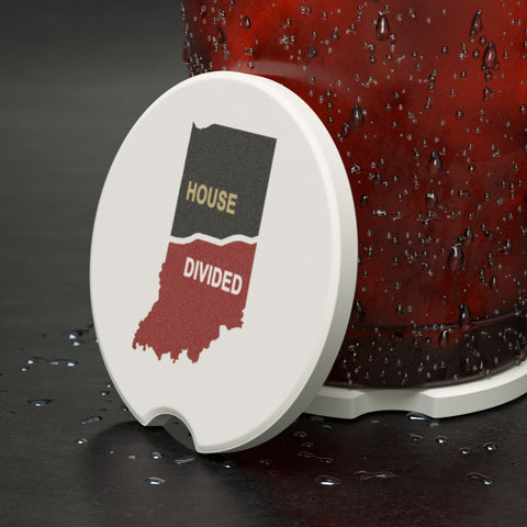 Indiana House Divided Soapstone Car Coaster