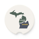 Michigan House Divided Soapstone Car Coaster