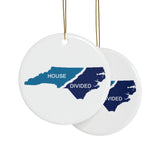 North Carolina House Divided Ceramic Ornament