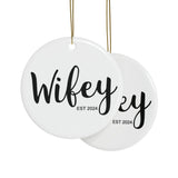 Wifey Est 2024 Ceramic Ornament