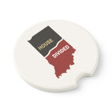 Indiana House Divided Soapstone Car Coaster