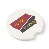 Iowa House Divided Soapstone Car Coaster