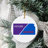 Kansas House Divided Ceramic Ornament