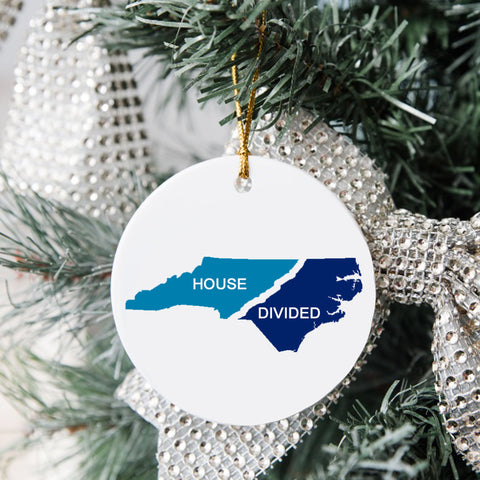 North Carolina House Divided Ceramic Ornament