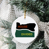 Oregon House Divided Ceramic Ornament