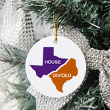 Texas House Divided Ceramic Ornament