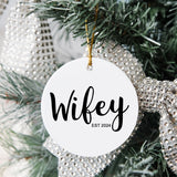 Wifey Est 2024 Ceramic Ornament