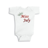 Miss Birthstone Glitter Onesie