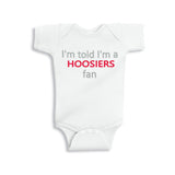 I'm Told I'm a Hoosiers Fan Glitter Onesie